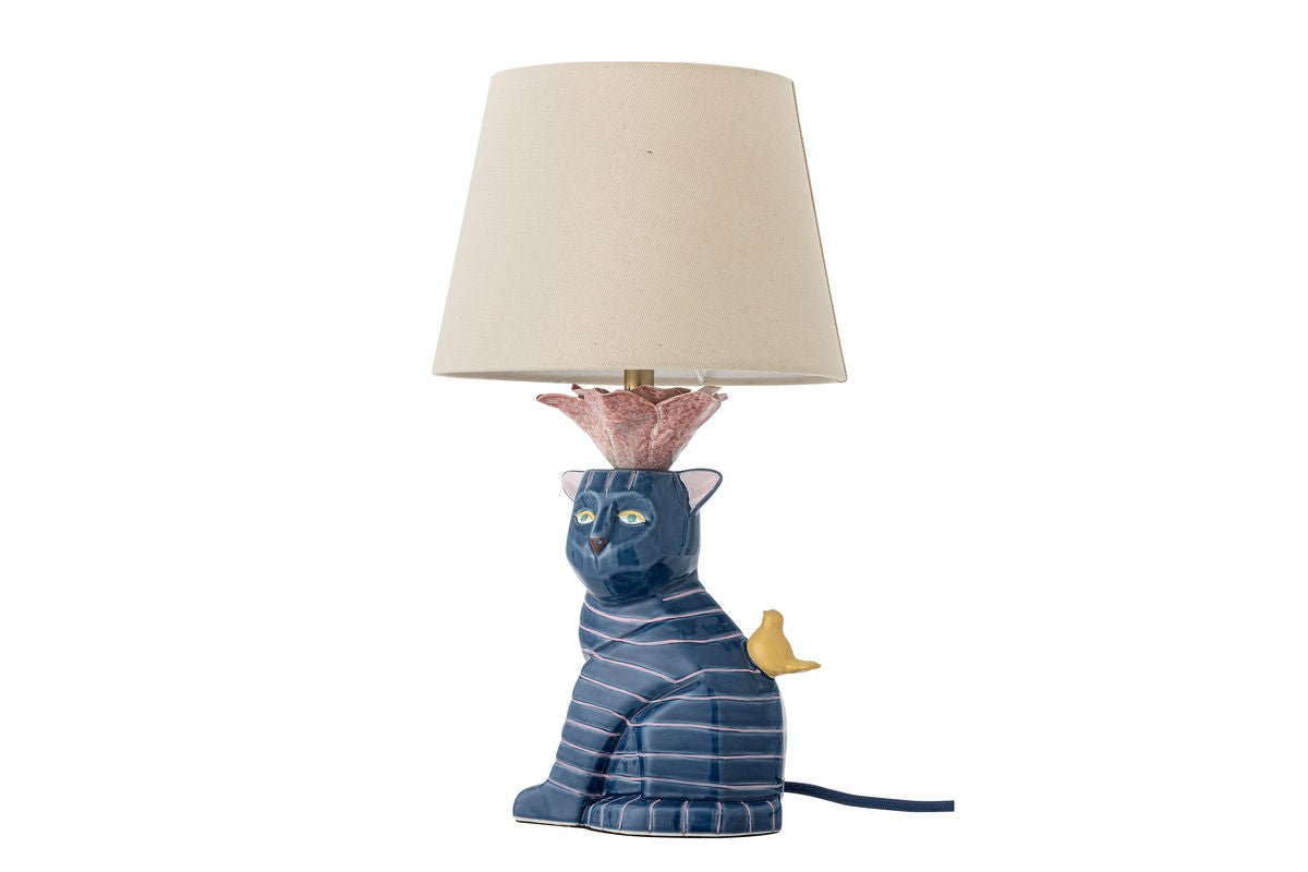 Table lamp Liora – hand-painted stoneware in Blue, decorative design object