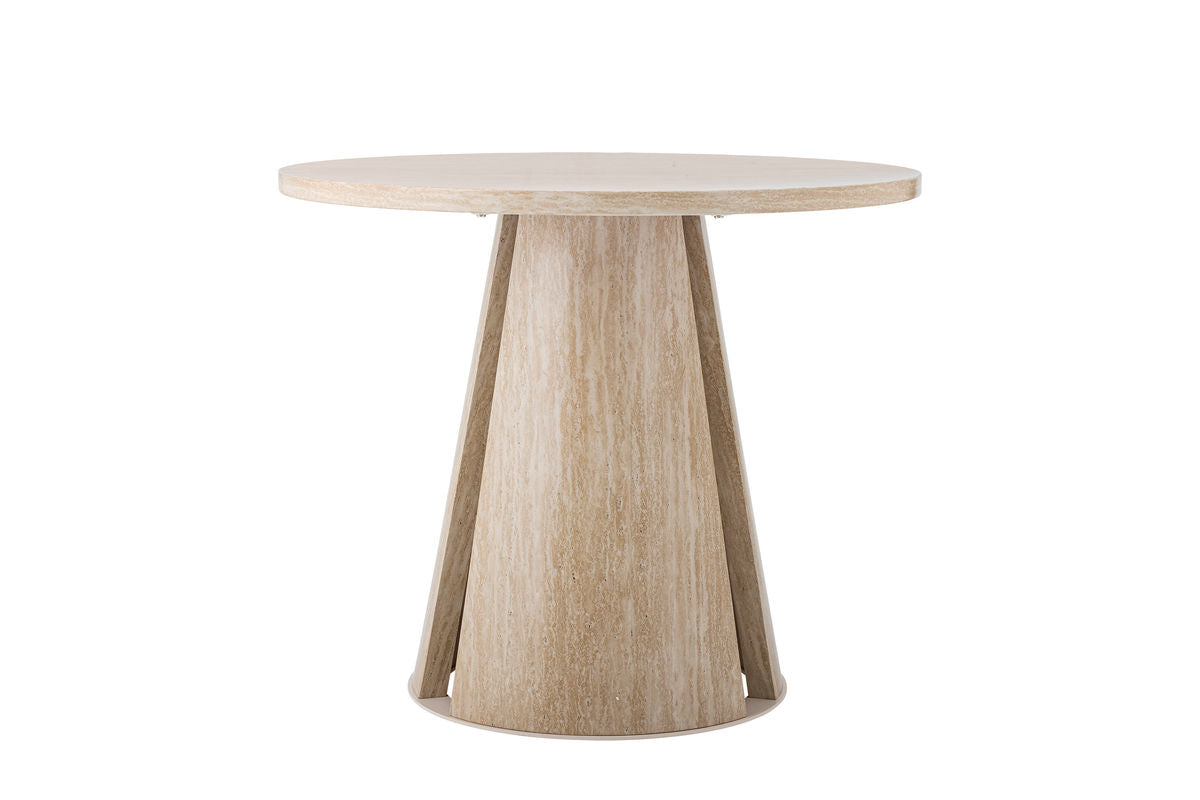 Dining Table Travio – Round Design in Travertine Look