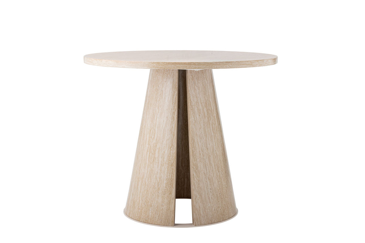 Dining Table Travio – Round Design in Travertine Look
