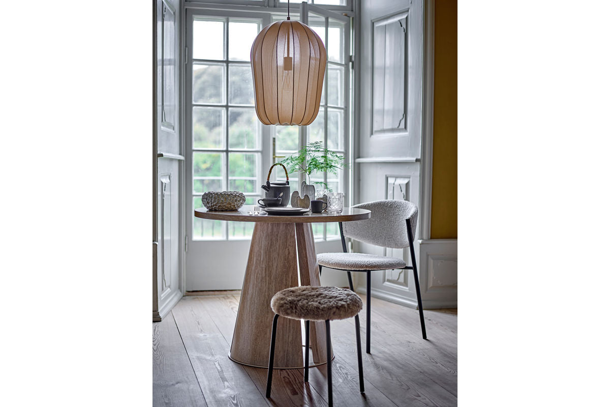 Dining Table Travio – Round Design in Travertine Look