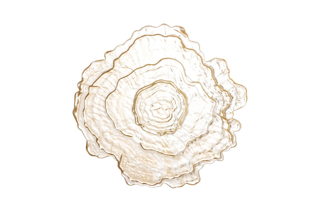 Bowl Amiri – made of glass in natural color with gentle wave shape