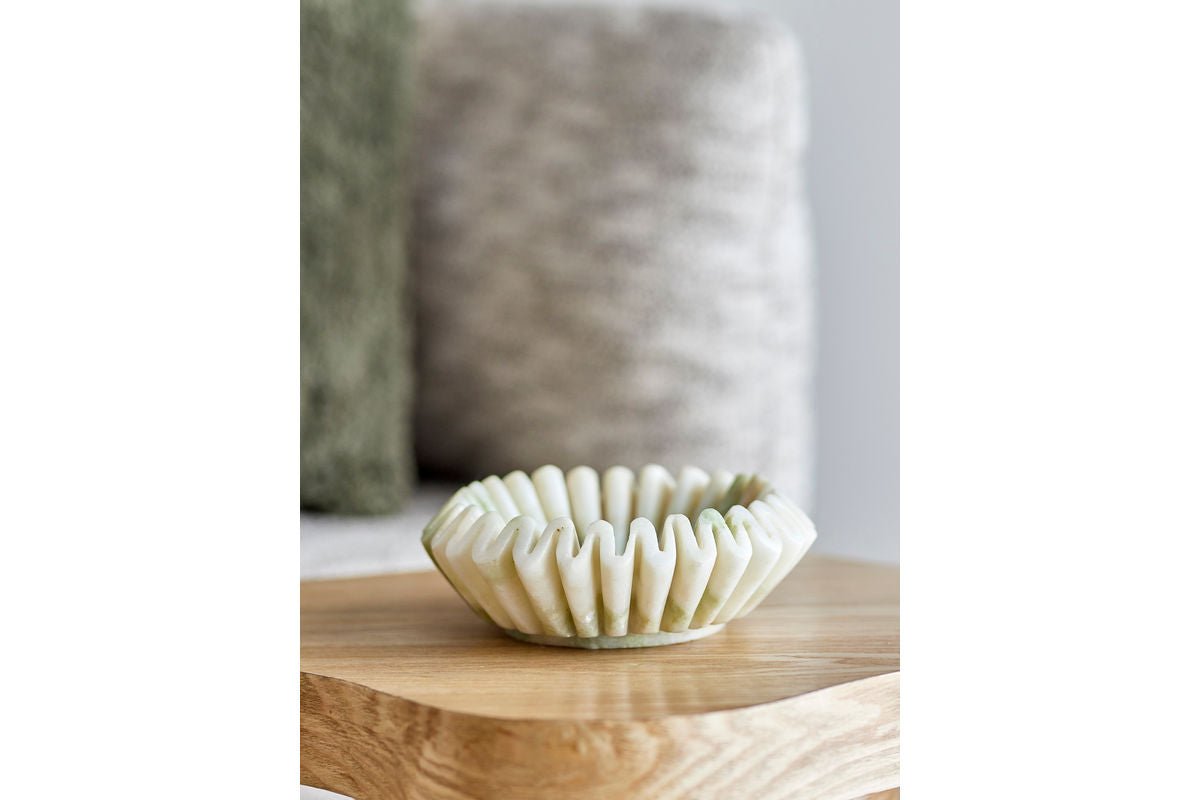 Schale Emil – Skulpturaler Marmor in Grün