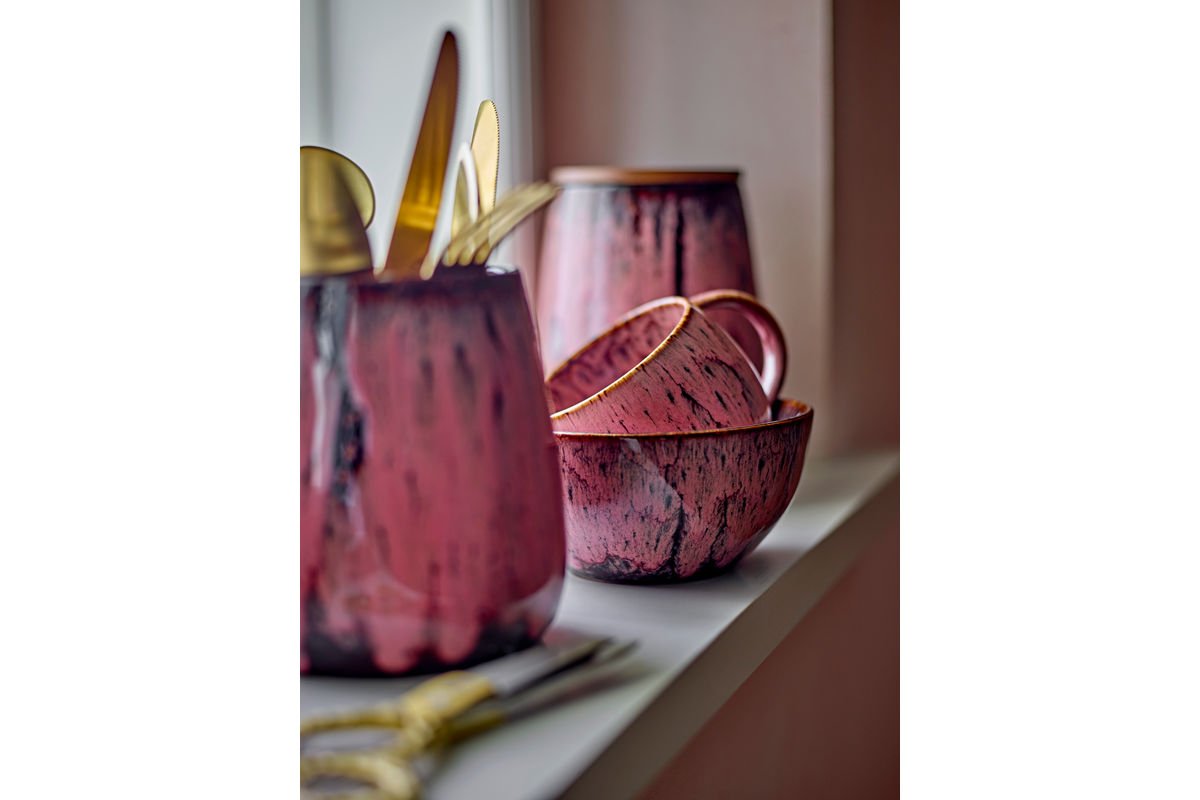 Schalen-Set Kiki – Reaktive Glasur in warmen Rosétönen (4er-Set)