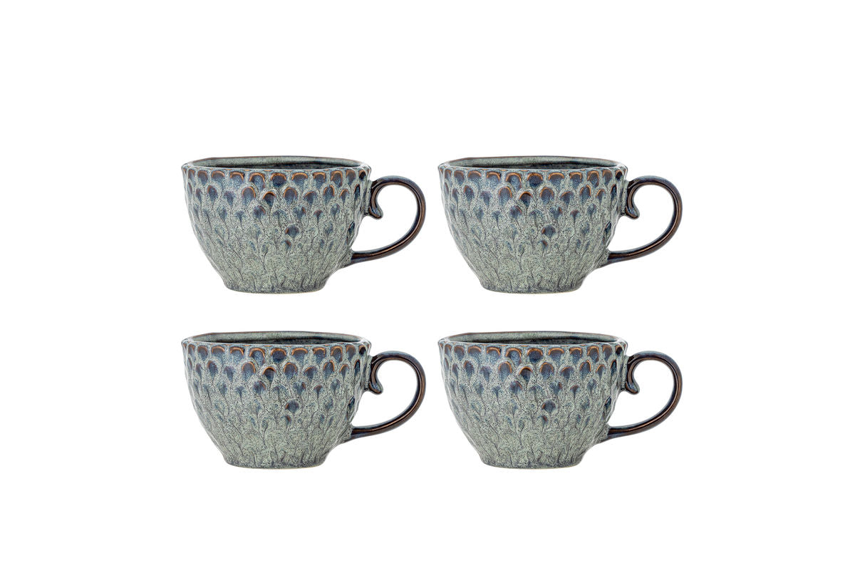 Lela Cup Set – Gray, made of Stoneware (Set of 4)
