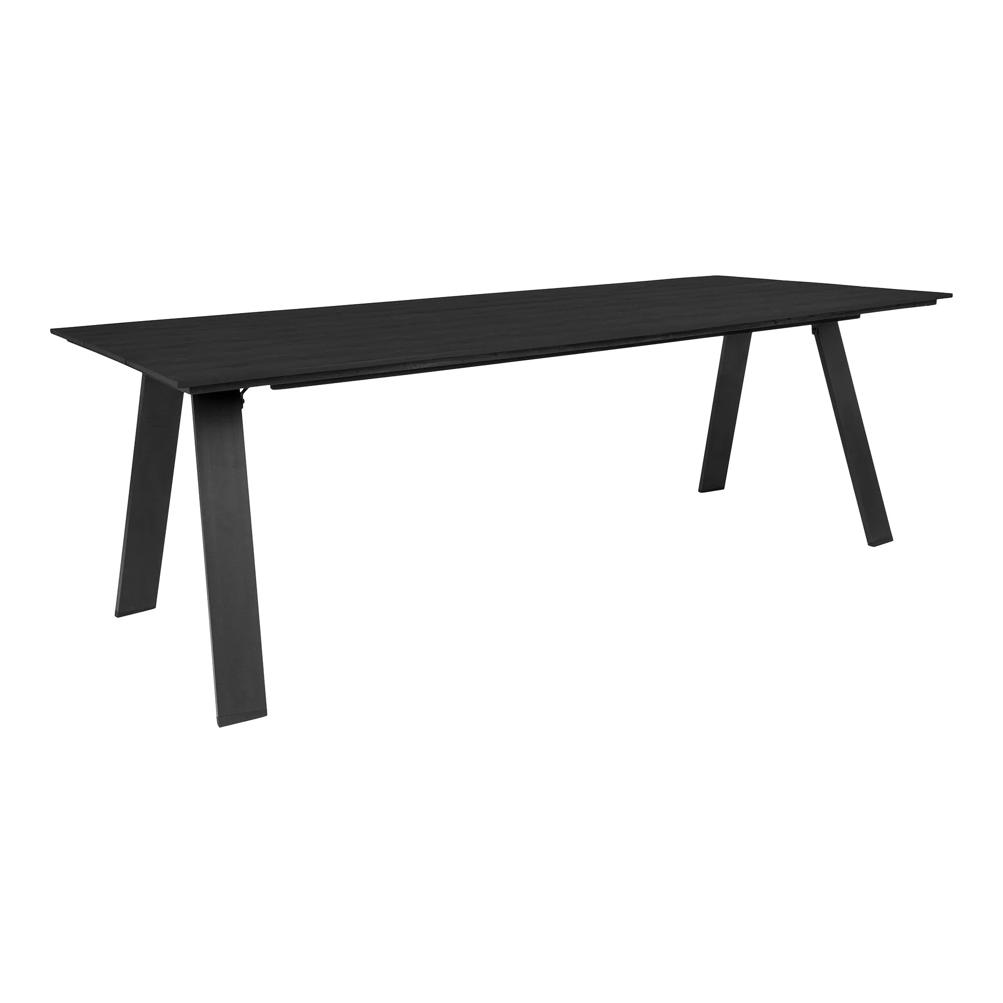 Garten Esstisch Sina 220×100 cm aus Nonwood & Aluminium (Schwarz)