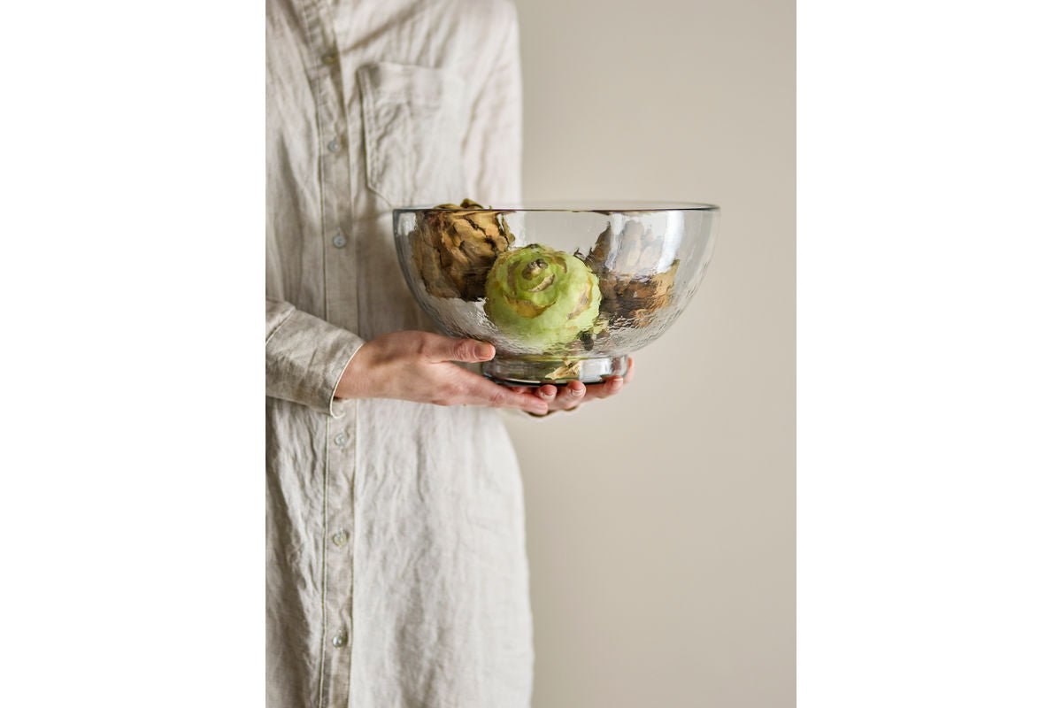 Glasschale Naru – recyceltes Glas mit rustikalem Charakter