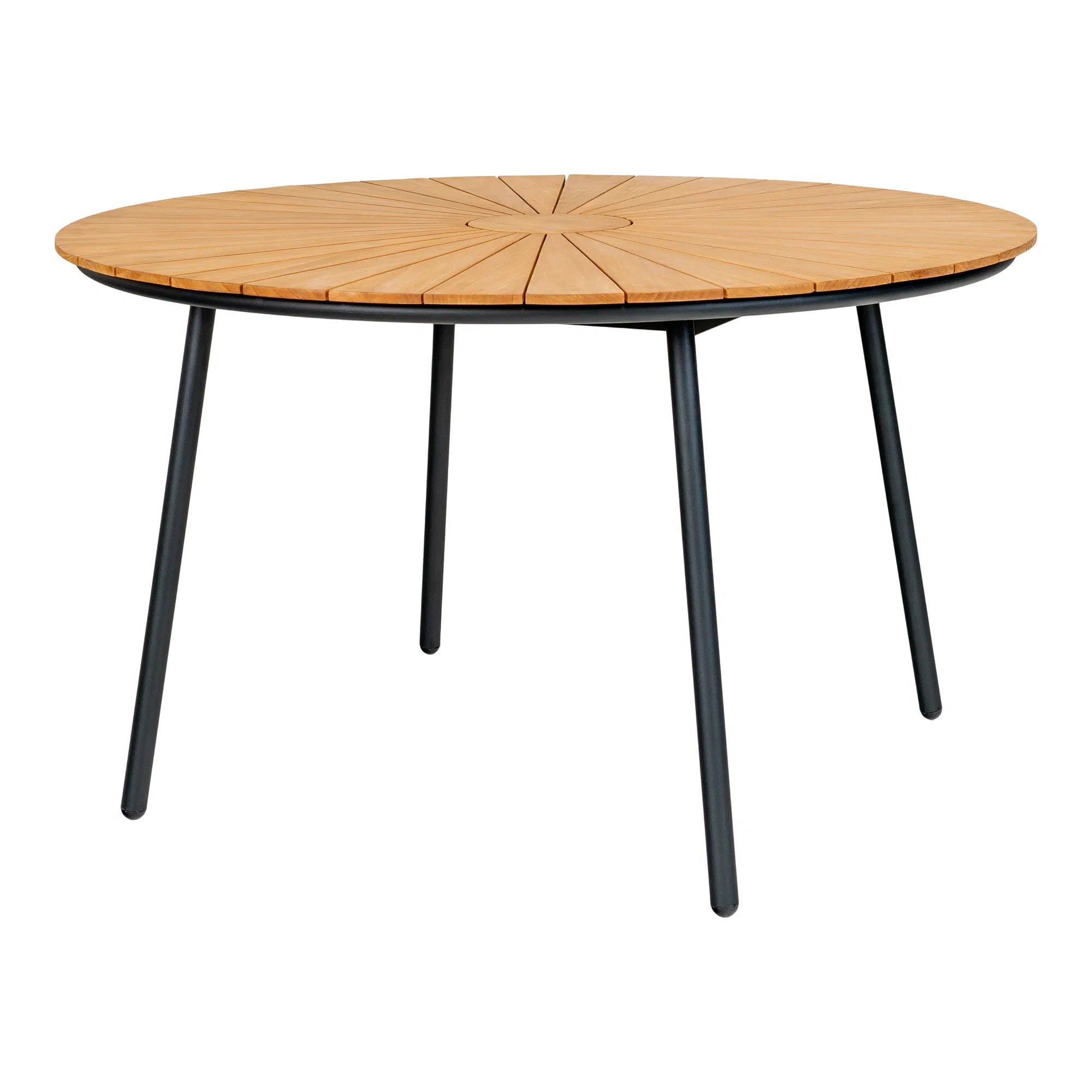 Garten Esstisch Modena – Teak & Metall, ø130 cm