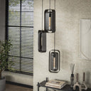 Evelis pendant light - Tiered with 3 lights with rotatable mesh lampshades