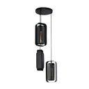Evelis pendant light - Tiered with 3 lights with rotatable mesh lampshades