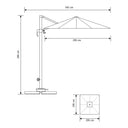 Garden Sunshade Solvien – in Black Square Shape