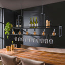 Pendant Light "Talor – 6 sockets with a sturdy metal frame in charcoal gray