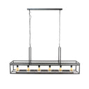 Pendant Light "Talor – 6 sockets with a sturdy metal frame in charcoal gray