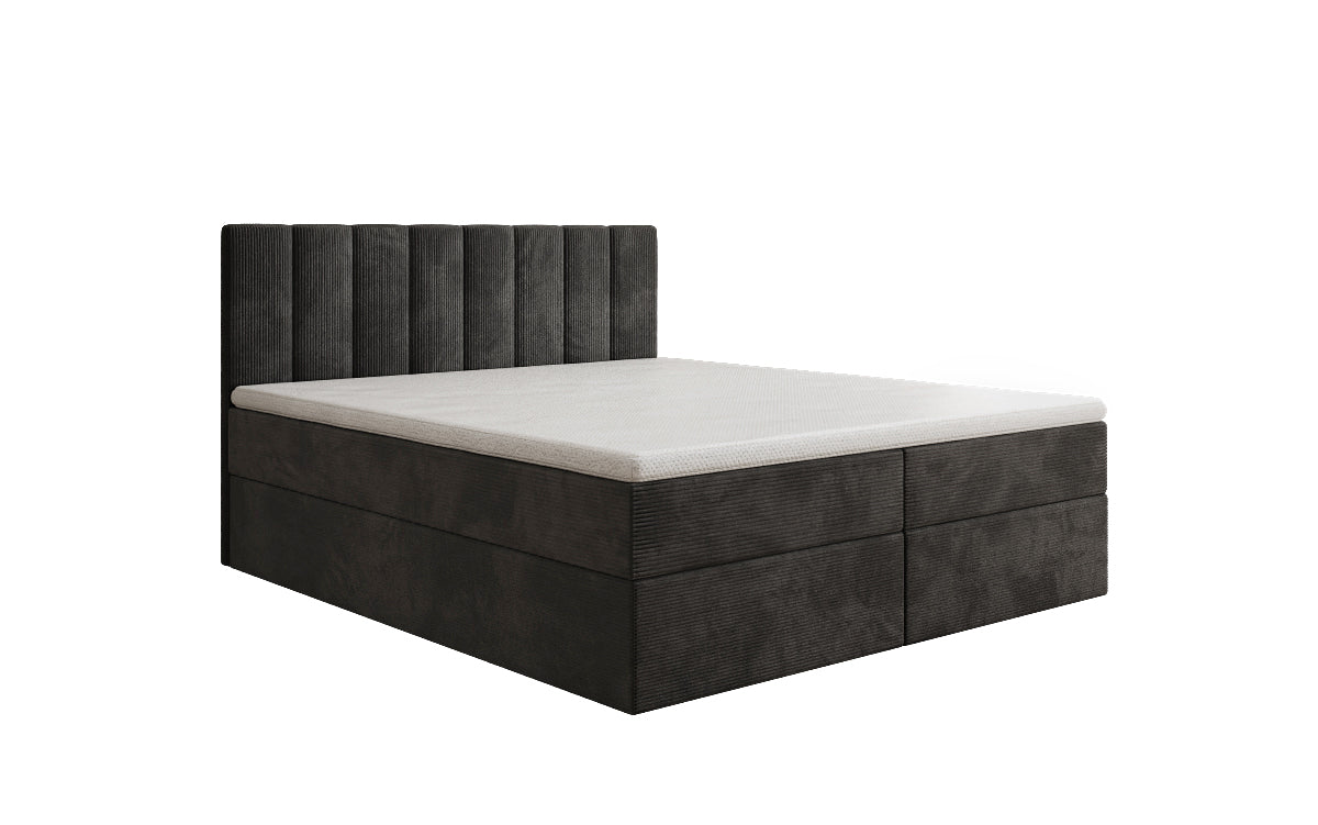 Sofia box spring bed in Corduroy with storage