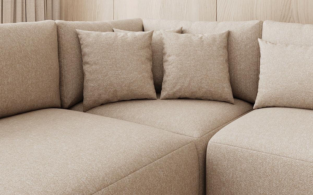 Designer sofa Ando - sectional sofa in textured fabric