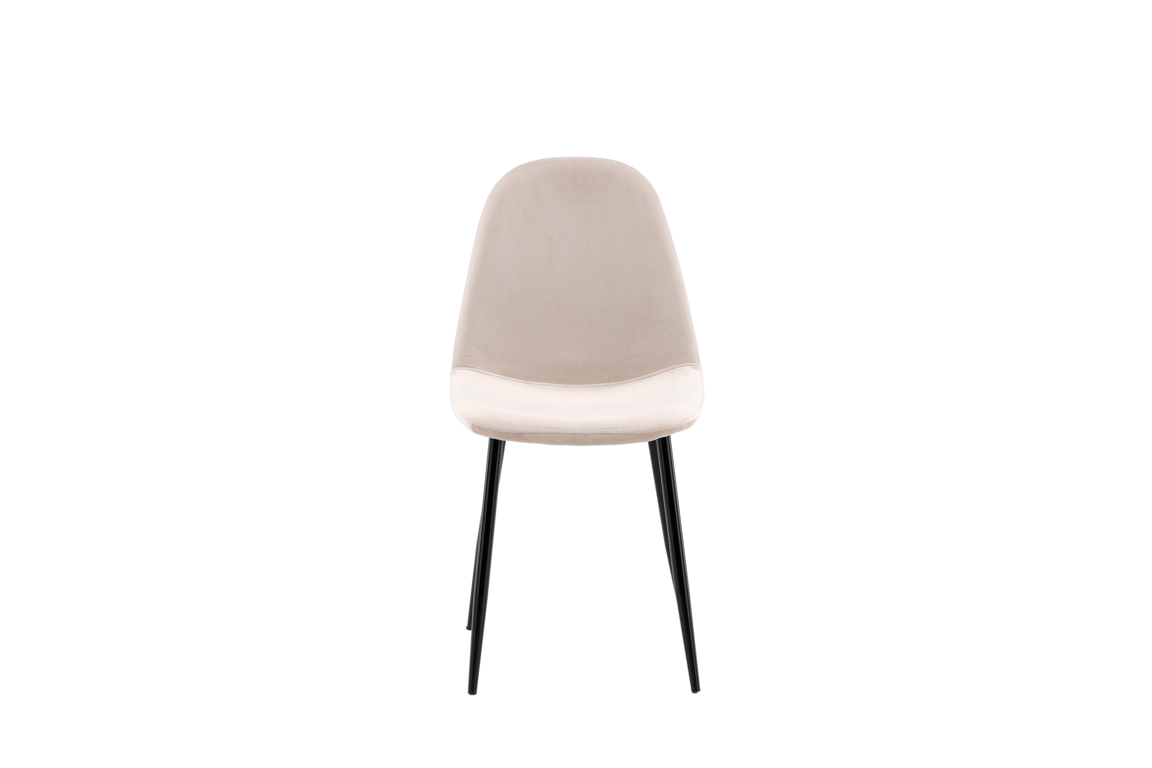 Set of 2 - Dining chair Marzio in White with black frame