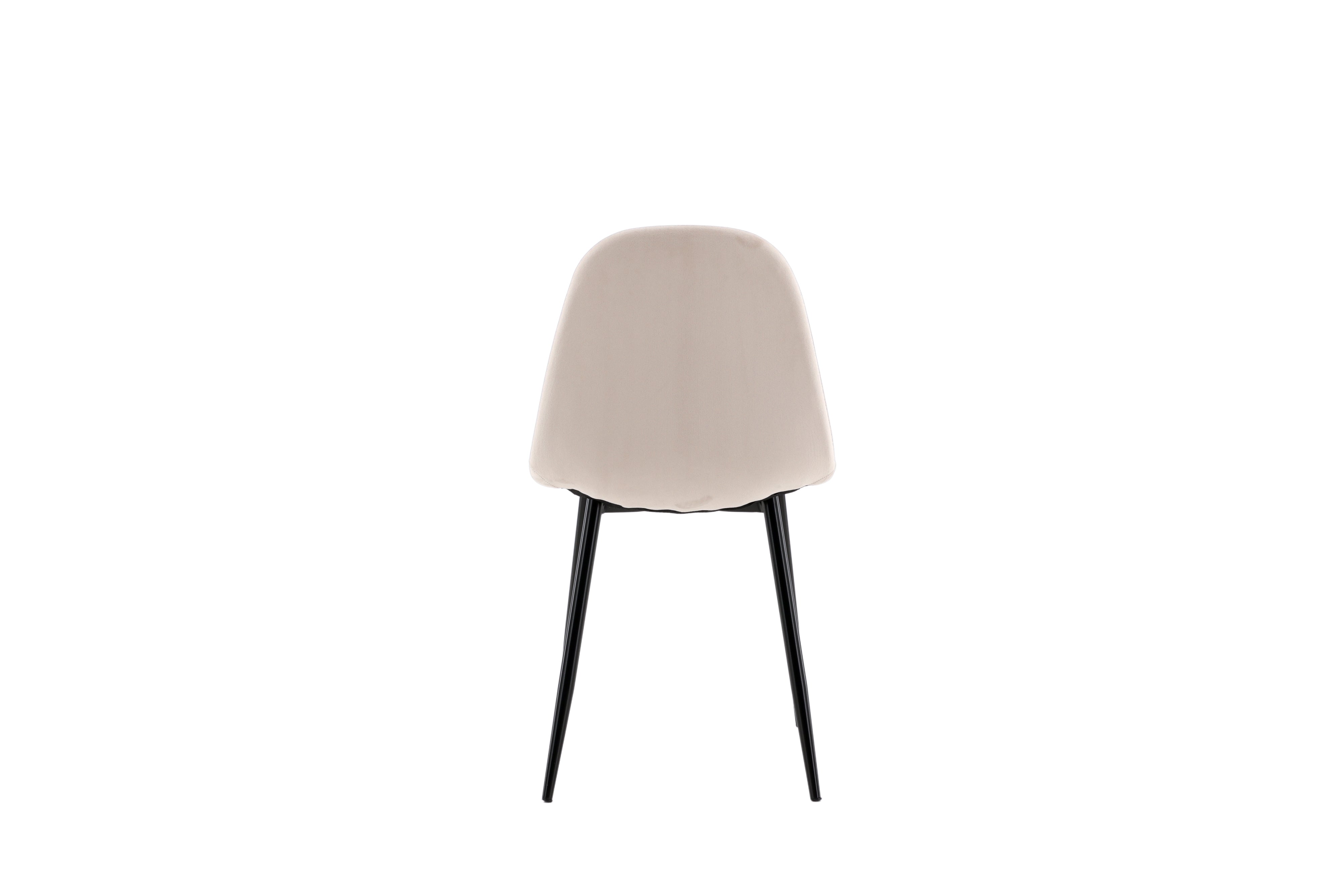 Set of 2 - Dining chair Marzio in White with black frame