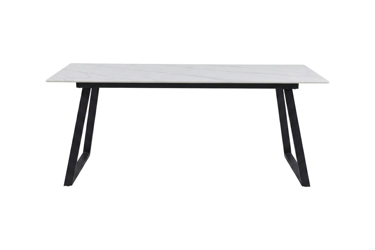 Dining table Zarela - rectangular design in marble look