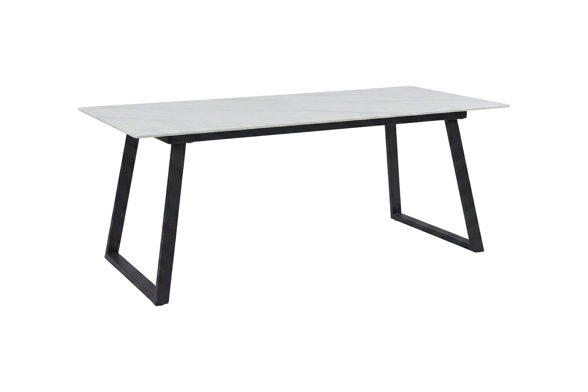 Dining table Zarela - rectangular design in marble look