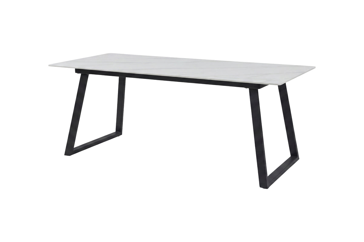Dining table Zarela - rectangular design in marble look