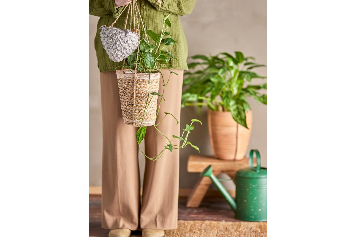 Hanging Flower Pot Corallo – Stoneware in Natural