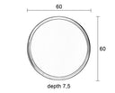 Raj medium mirror – made of steel in Black