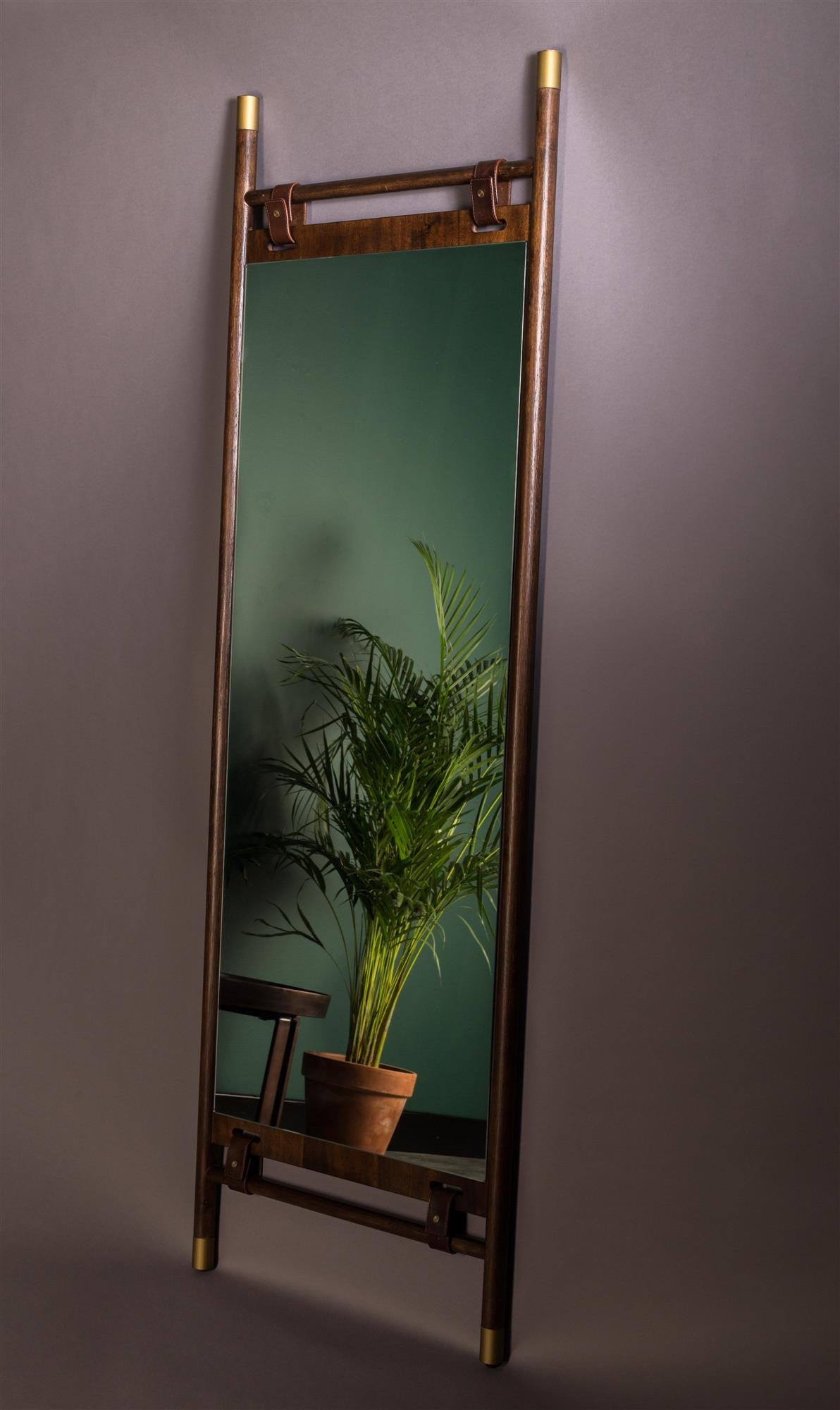 Galaro mirror – made of beech Wood in gold