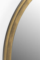 Matz round mirror – made of iron in bronze