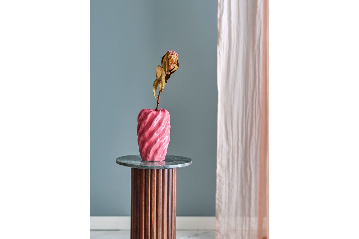 Vase Mila - Pink, made of stoneware