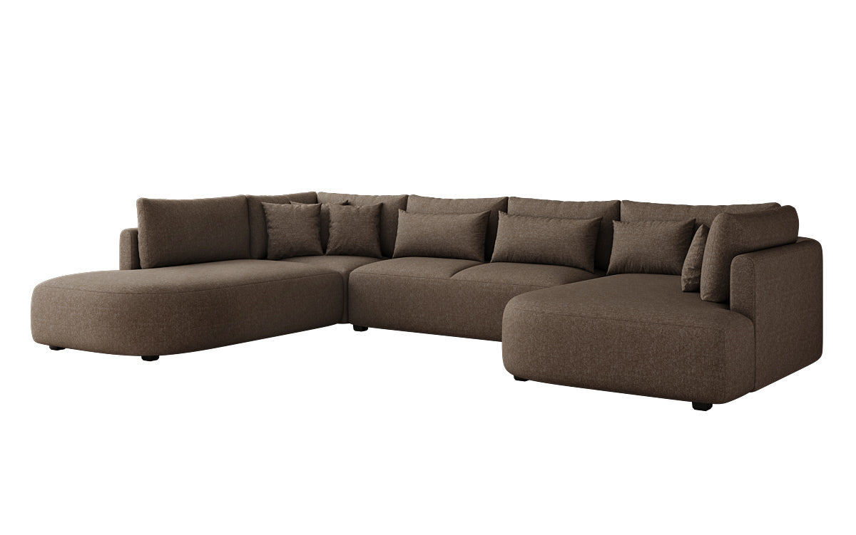 Designer sofa Ando - sectional sofa in textured fabric