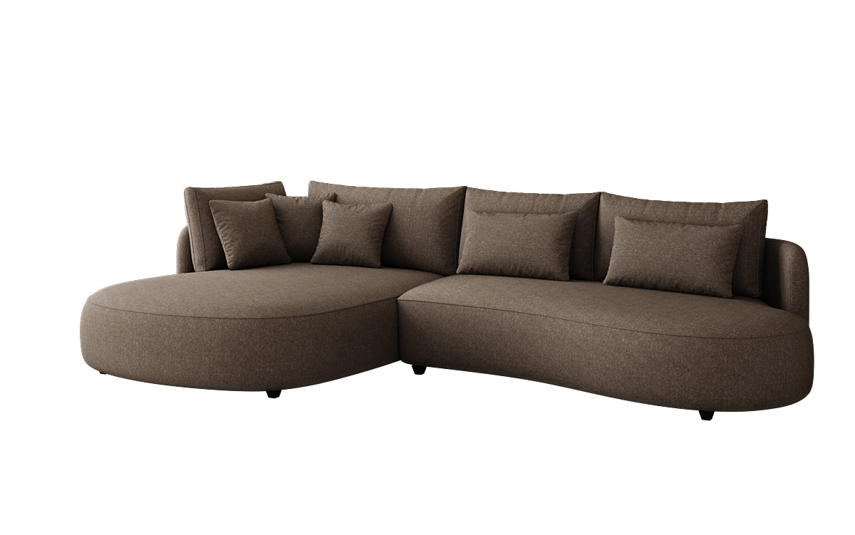 Designer corner sofa Ando Mini in textured fabric