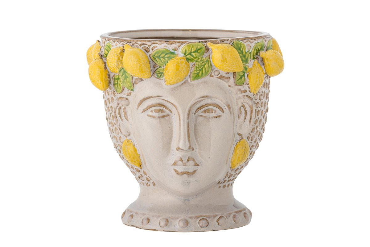 Flower Pot "Amalfi" – Yellow Stoneware
