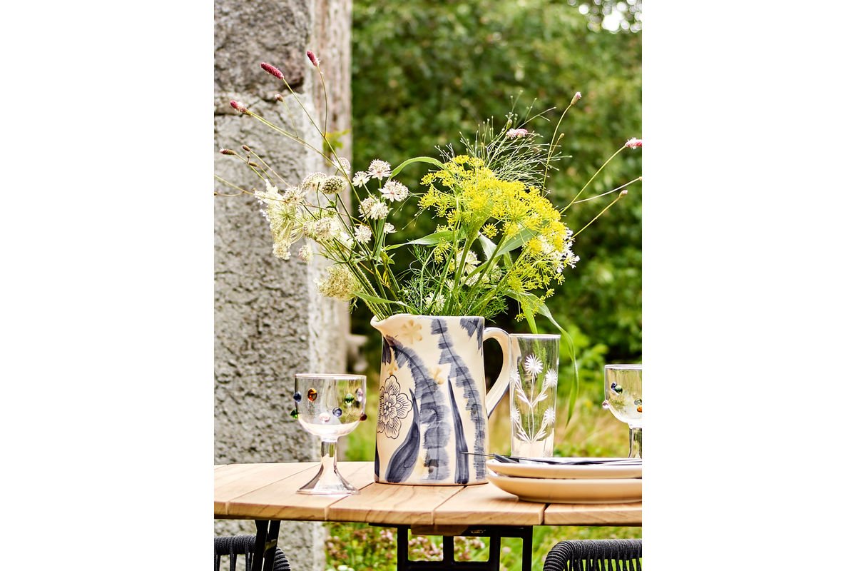 Vase "BlueFlower" - blue stoneware vase