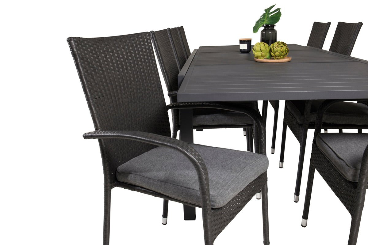 Garden table Nohani - extendable dining table made of sturdy aluminum