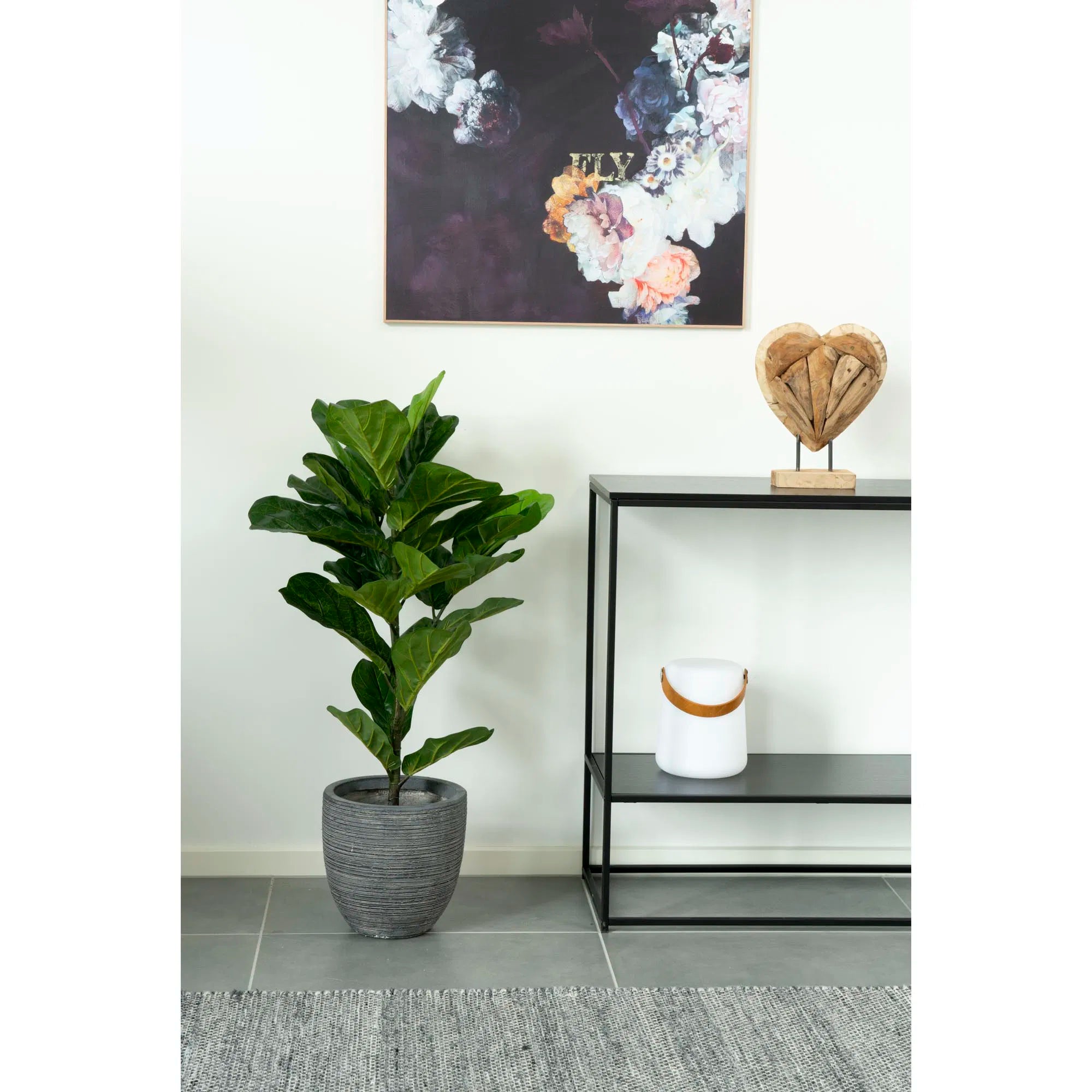 Kunstpflanze Fiddle Leaf Tree – 100 cm eleganter Hingucker mit großen Blättern
