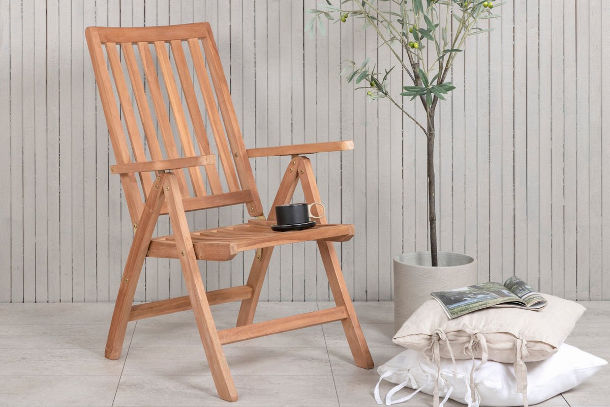 Garden chair Taki - made of teak wood in natural look