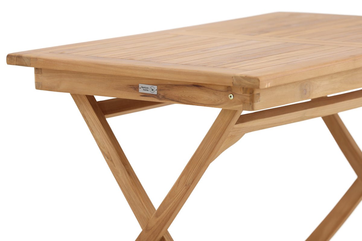 Garden table Siana - a square dining table made of teak wood