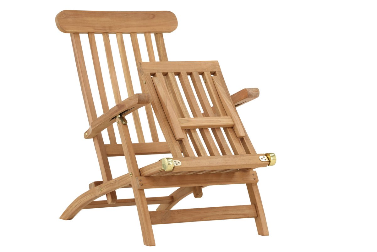 Garden Sun Lounger Malawi - made of Teak Wood in Natural Look