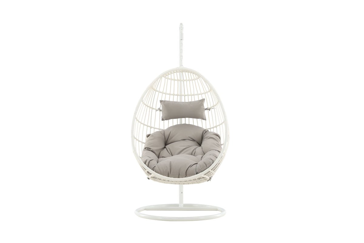 Garden Hanging Chair Vegas - made of Rattan/Metal in White