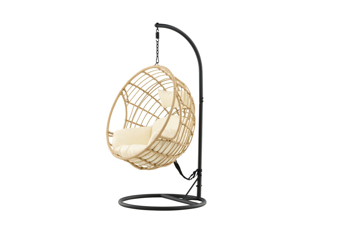 Garden Hanging Chair Mercy - made of Rattan/Metal in Natural Color