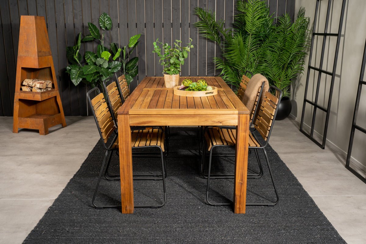 2-piece set - Garden chair Bali made of acacia/metal