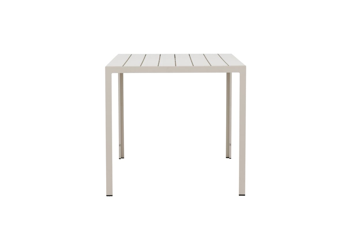 Garden Dining Table Siena - 140x80 cm made of Aluminum and Polywood in Beige or Black