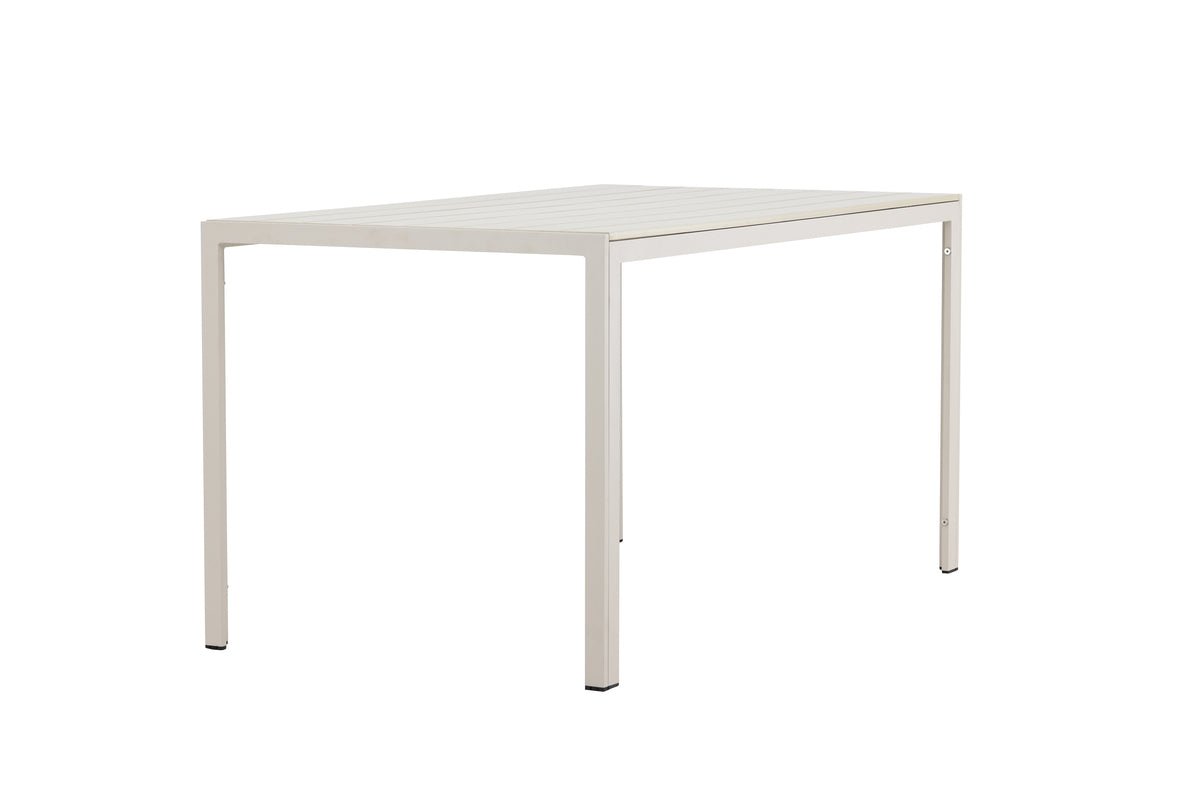 Garden Dining Table Siena - 140x80 cm made of Aluminum and Polywood in Beige or Black