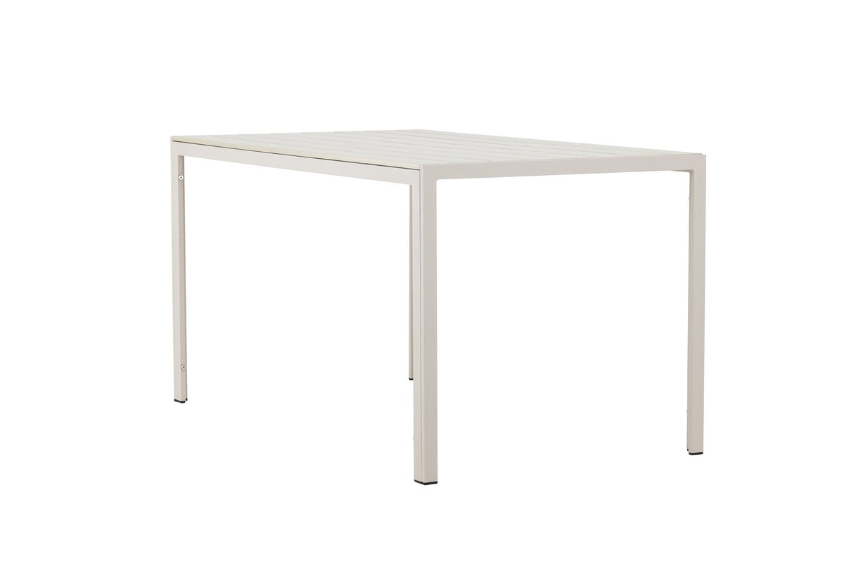 Garden Dining Table Siena - 140x80 cm made of Aluminum and Polywood in Beige or Black