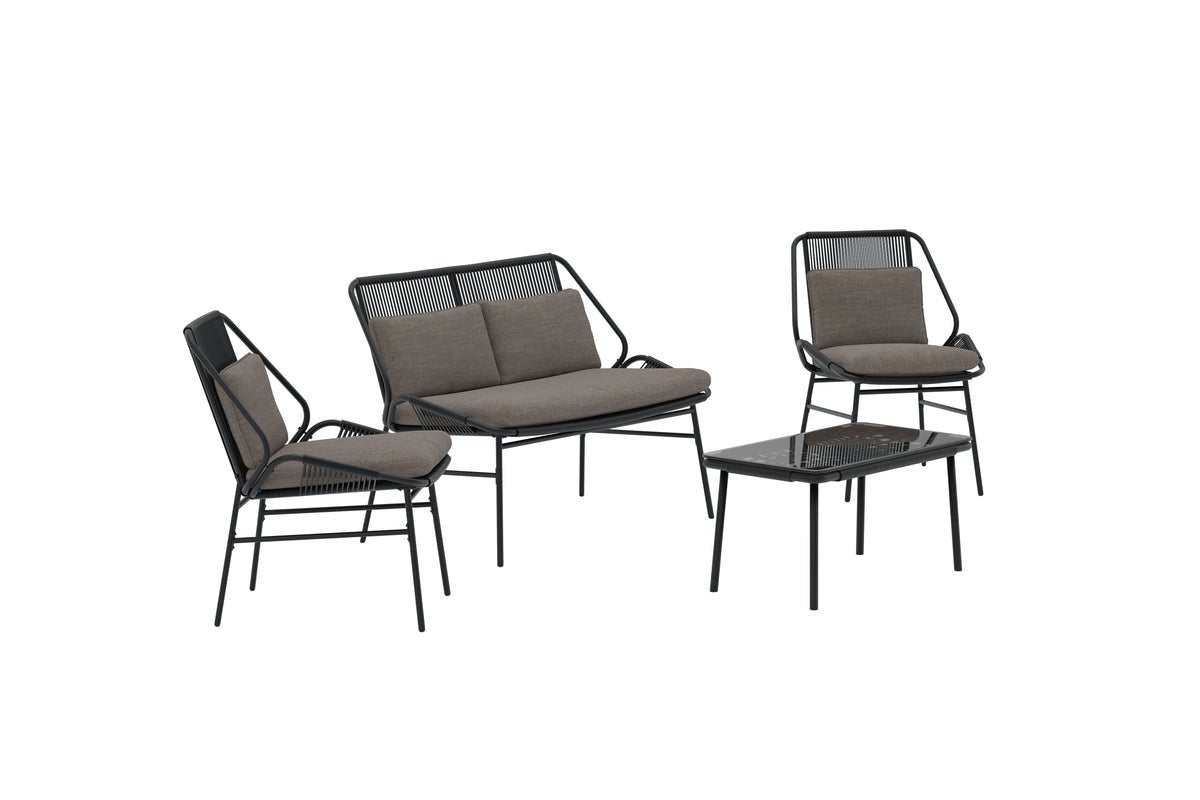 Garden Lounge Set Talora – 4-piece Set with Steel Chairs