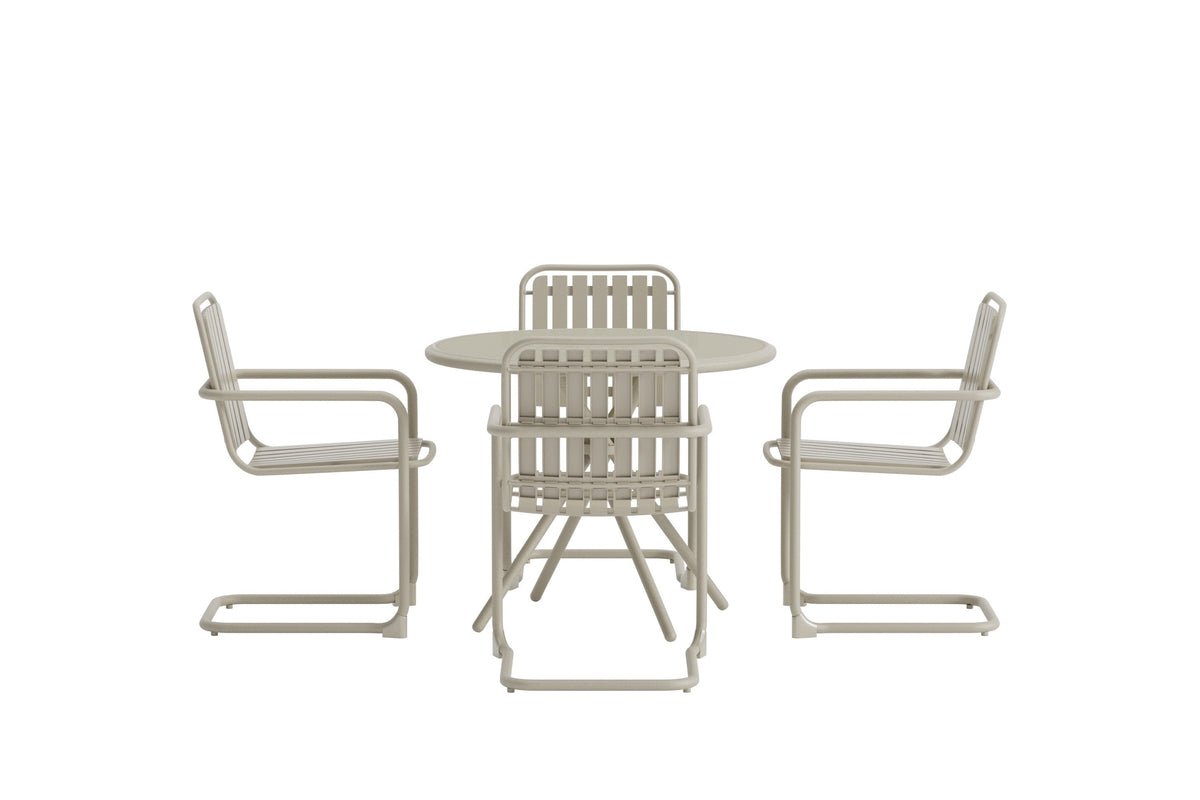 Garden Dining Set Alvero – 5-piece Set Available in 2 Colors