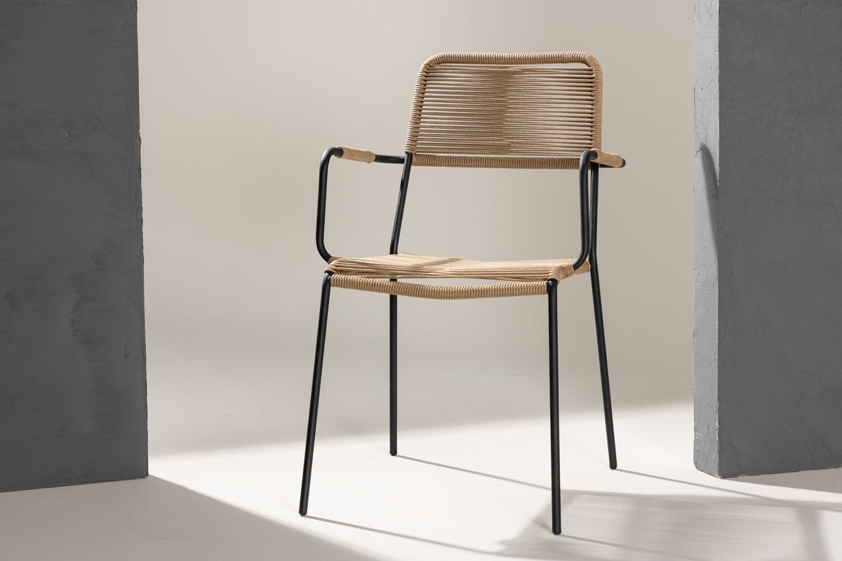 Garden chair Lorano - with brown polyester cord