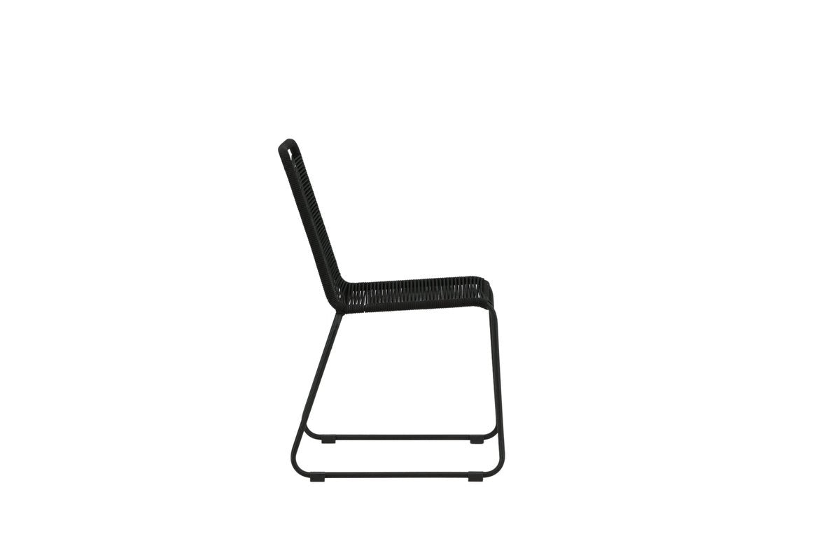 Garden chair Mirava - in Black with polyester cord