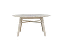 Garden Table Tovaro - Round Garden Table in White Made of Acacia