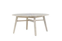 Garden Table Tovaro - Round Garden Table in White Made of Acacia