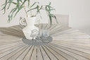 Garden Table Tovaro - Round Garden Table in White Made of Acacia
